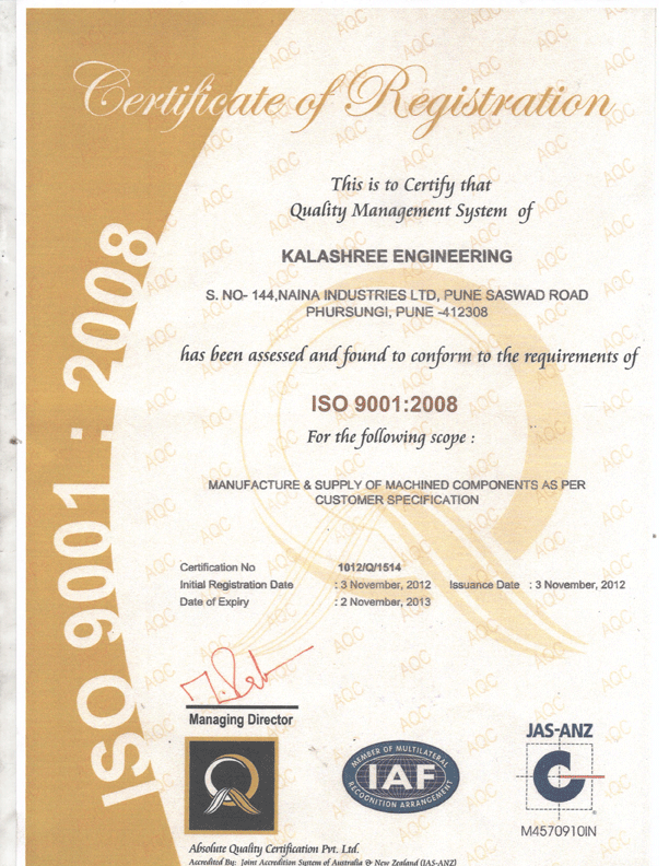 ISO Certificate